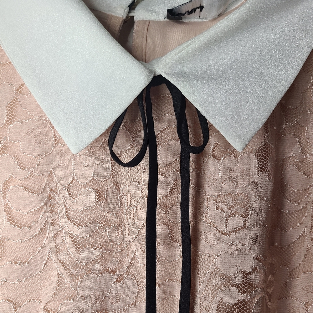 Karl Lagerfeld Pink Laced Top